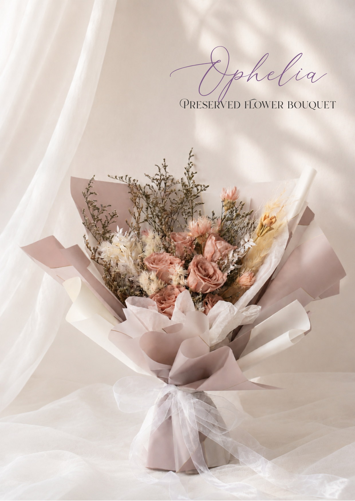 Ophelia Preserved Flower Bouquet