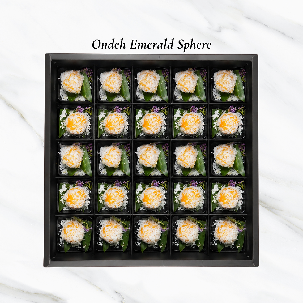 Nyonya Kueh Canape - Ondeh Emerald Sphere