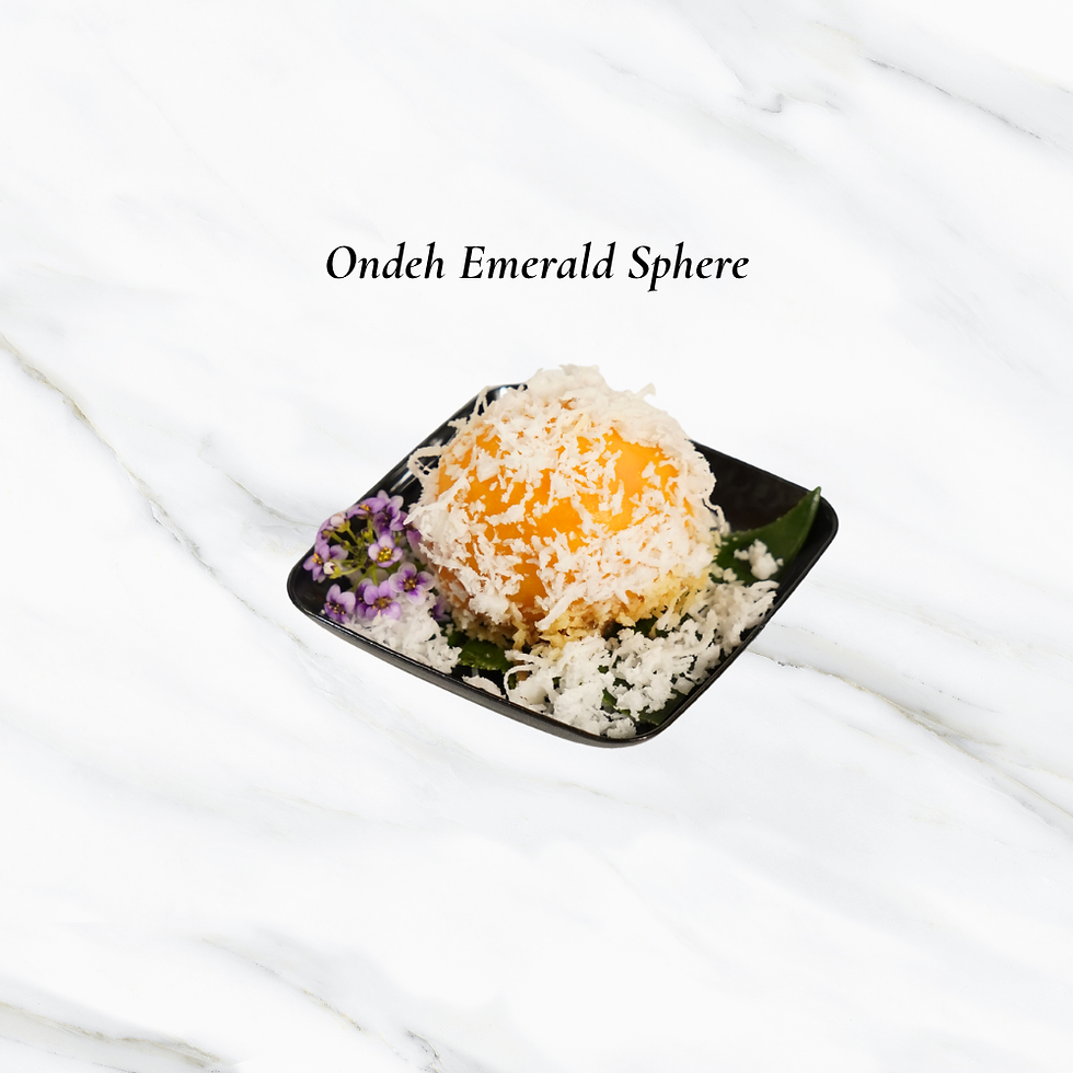 Nyonya Kueh Canape - Ondeh Emerald Sphere