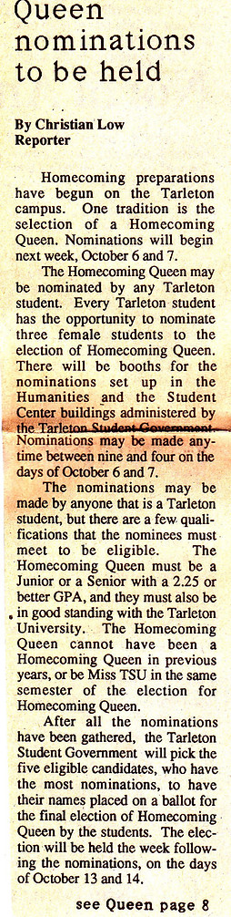 Queen nominations-JTAC-Tarleton State Un