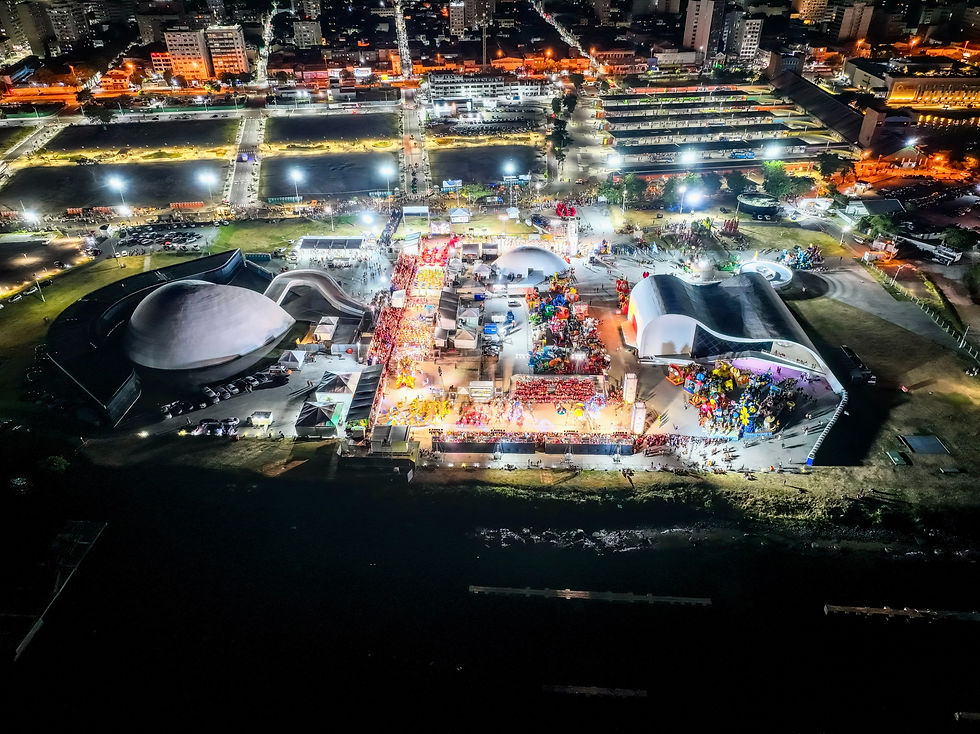 O colorido do carnaval tingiu a noite nos dois dias de desfiles no Caminho Niemeyer