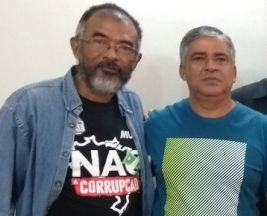 Os sindicalistas Ary Giroto e Sérgio Araújo lutam contra a privatização da Cedae