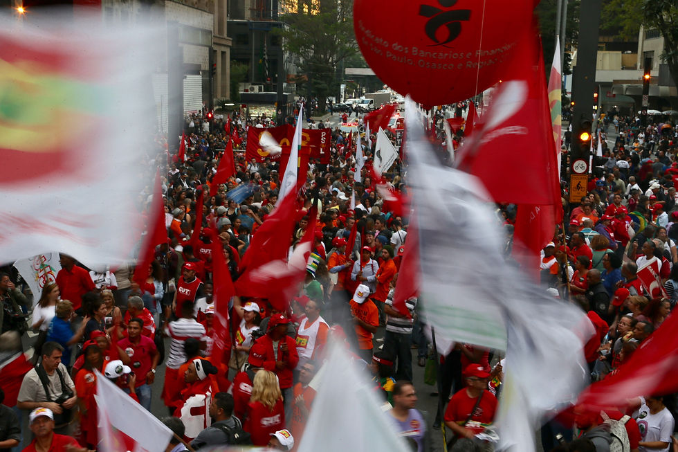 Ato contra as reformas da Previdência e trabalhista na Av Paulista . Foto: Paulo Pinto/AGPT/FotosPúblicas