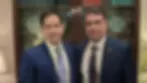 Marco Rubio com Flávio Bolsonaro / Divulgação/ Redes sociais