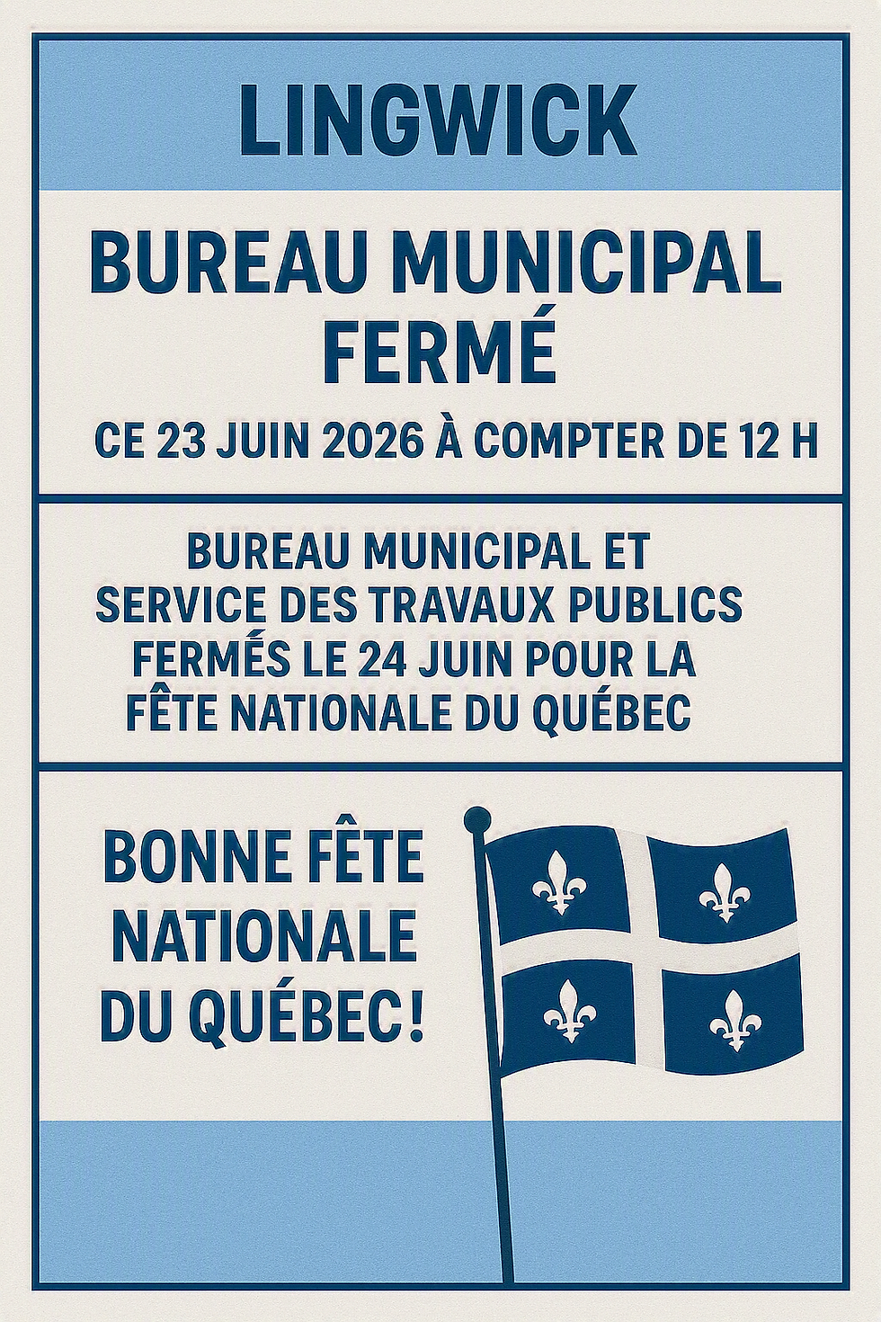 Fête nationale : Services municipaux fermés
