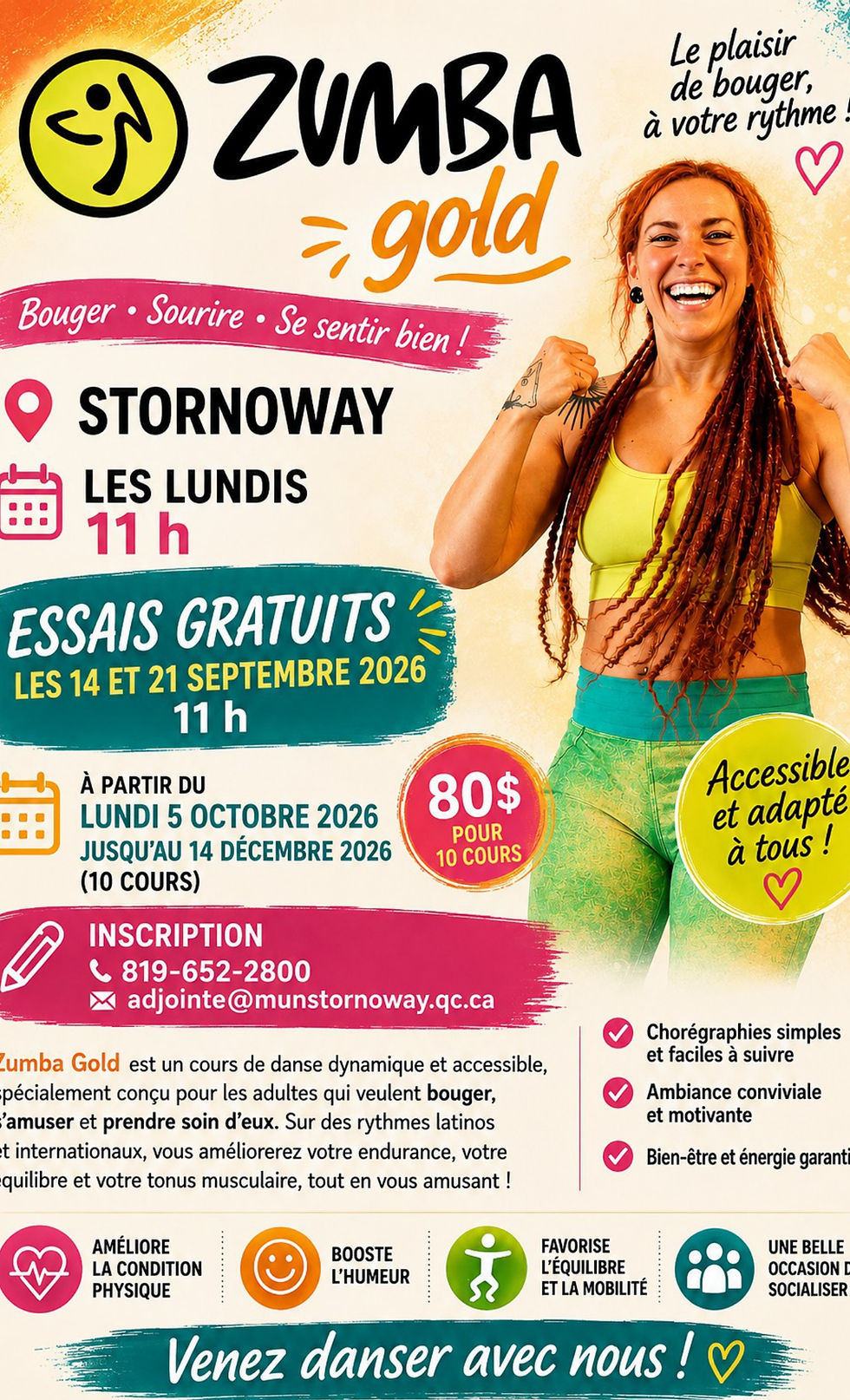 La Municipalité de Stornoway lancera prochainement une série de cours de Zumba Gold