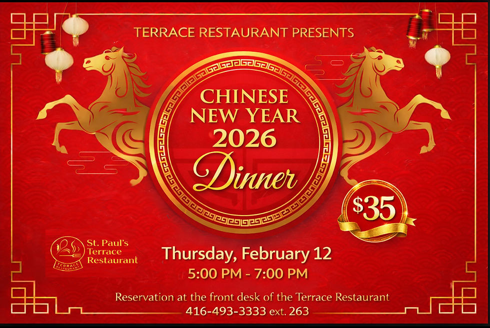 Please Join Us For Our Chinese New Year Dinner Celebration!