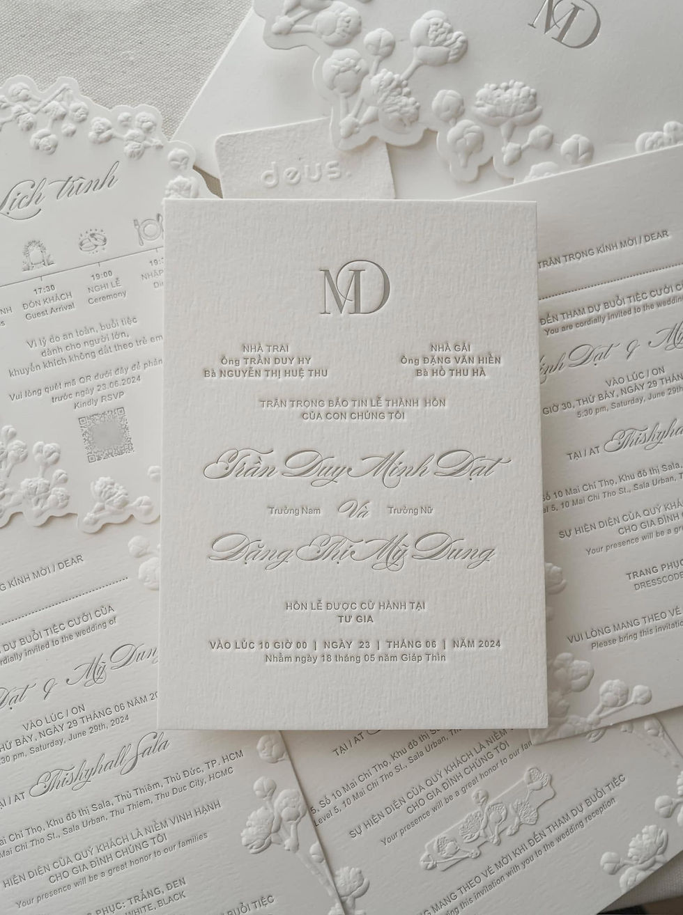 Thumbnail: Custom Wedding Invitation Suite 15
