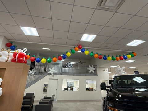 Balloon Chains and Ceiling Decor