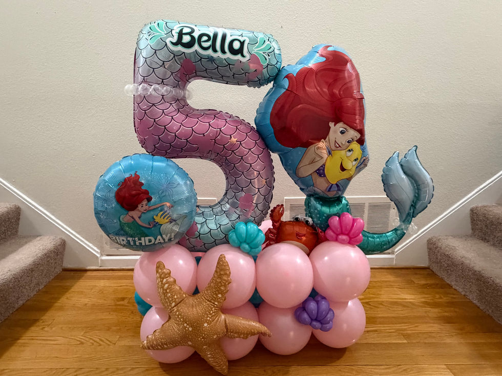 Balloon Number Stack_Little Mermaid Theme_Number 5