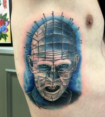 Justin Hauck Tattoos Pinhead Hellraiser Horror Ribcage Color Movie Portrait.jpg