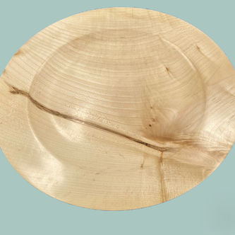 Figured Ash Platter with Natural features that make this unique.