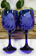 Majestic Octopus Wine Glasses