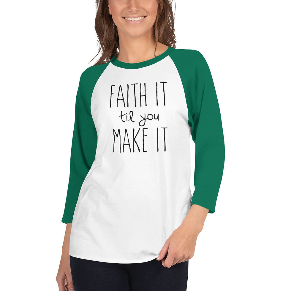 Thumbnail: FAITH IT 3/4 sleeve baseball shirt