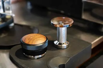 Garage T-Squareのカフェで使用しているエスプレッソ用器具