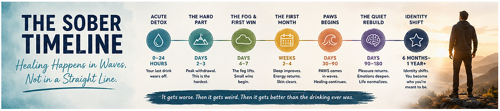 The sober timeline of your first year.