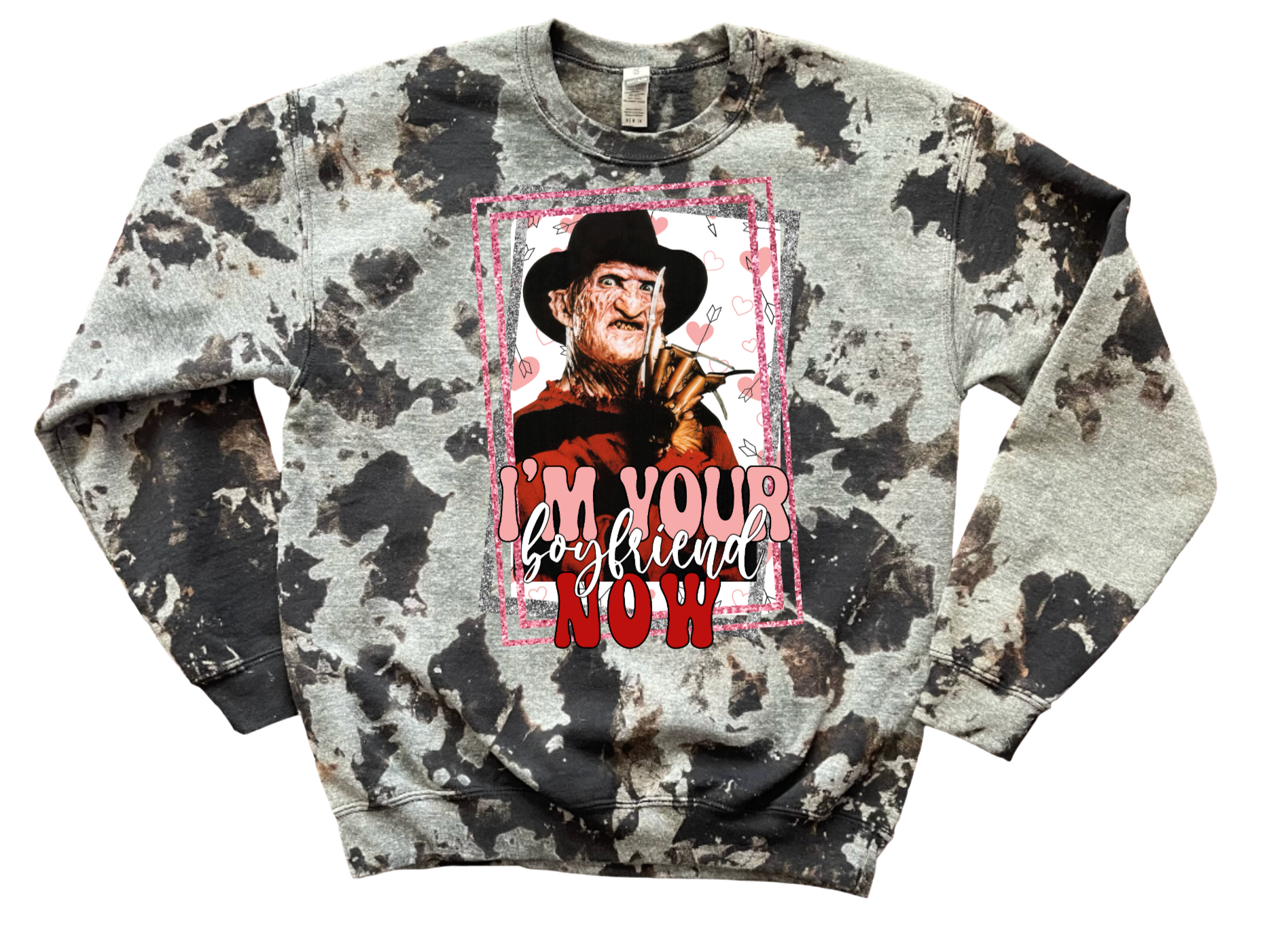 BLEACHED "I'm Your Boyfriend Now" Horror Valentine Adult Crewn