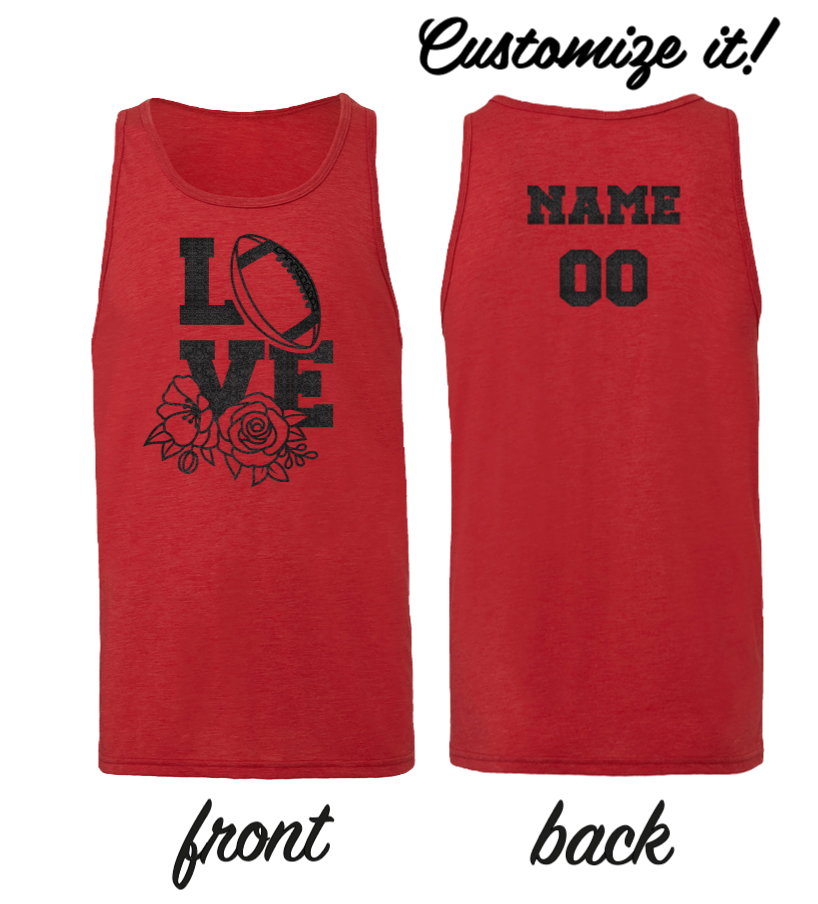 Thumbnail: "LOVE" Football Adult Tank Top