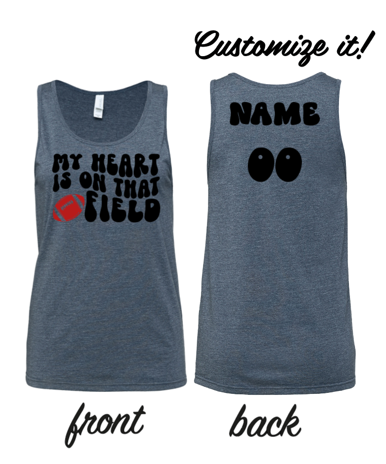 Thumbnail: "MY HEART IS ON THAT FIELD" - RETRO Adult Tank Top