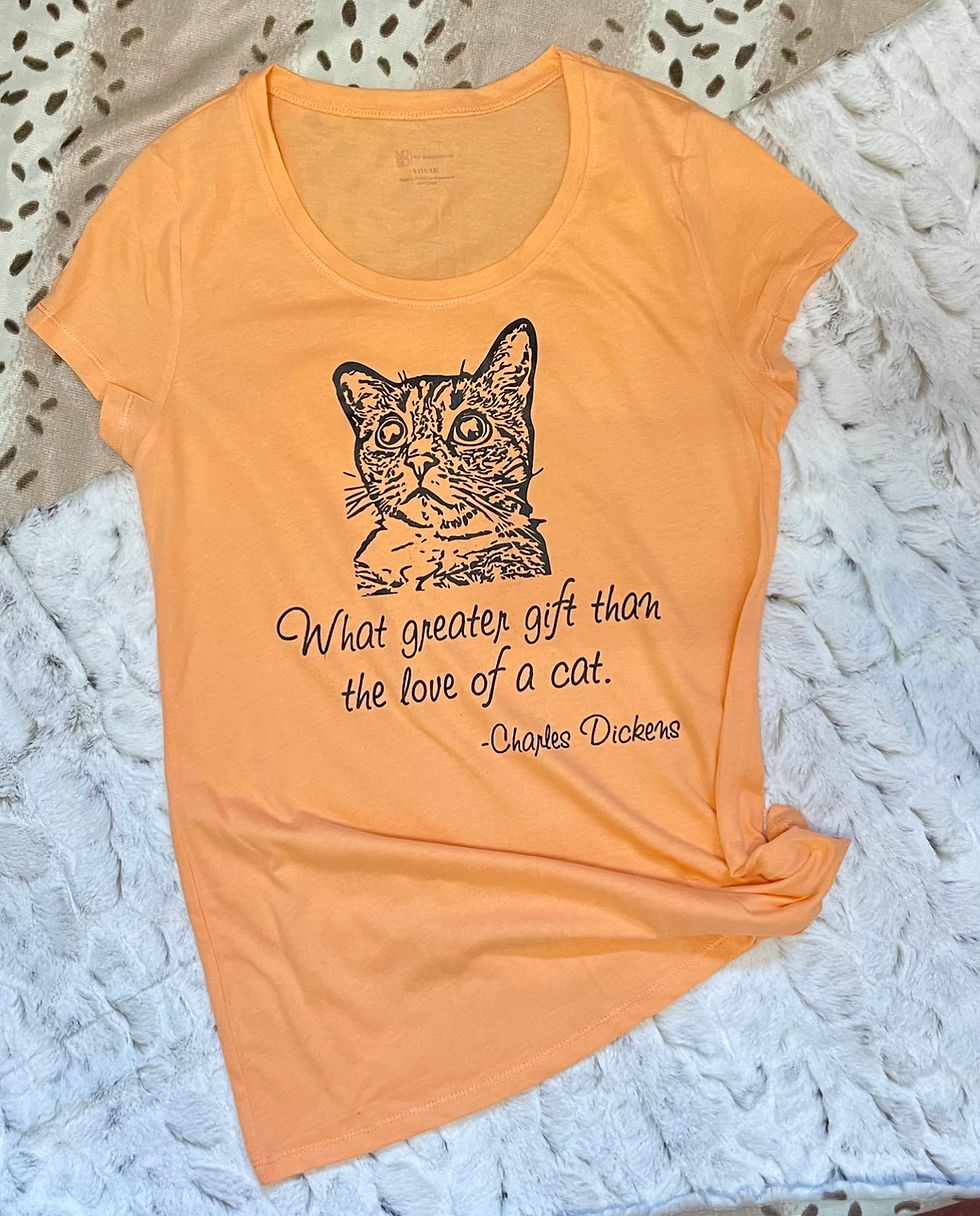 Thumbnail: Charles Dickens Cat Quote Adult Tee Shirt