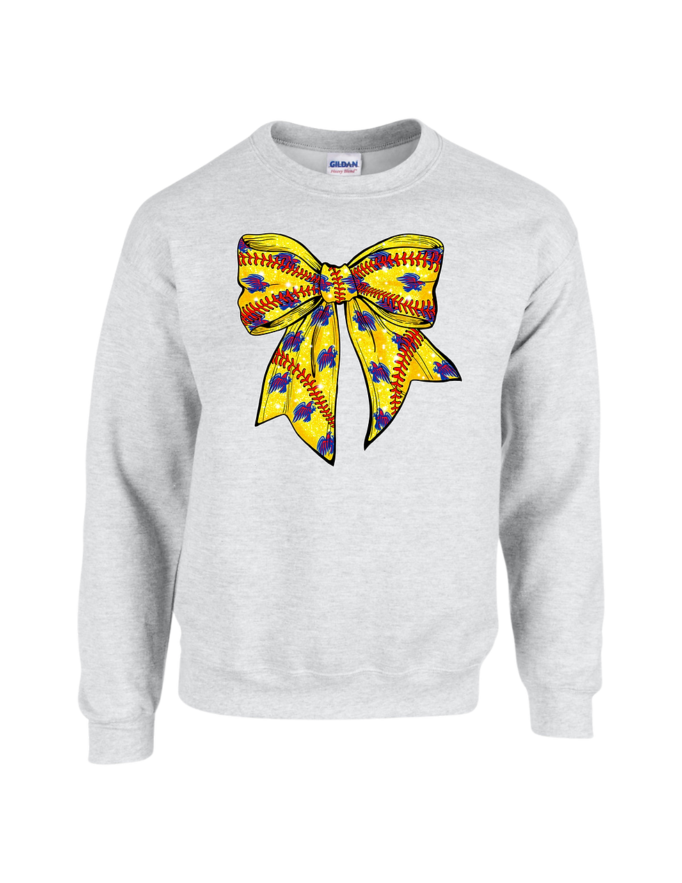 Thumbnail: YOUTH Hays HS Hawks Softball Coquette Bow Sweatshirt