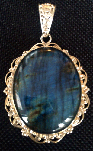 Bijou, Labradorite et argent