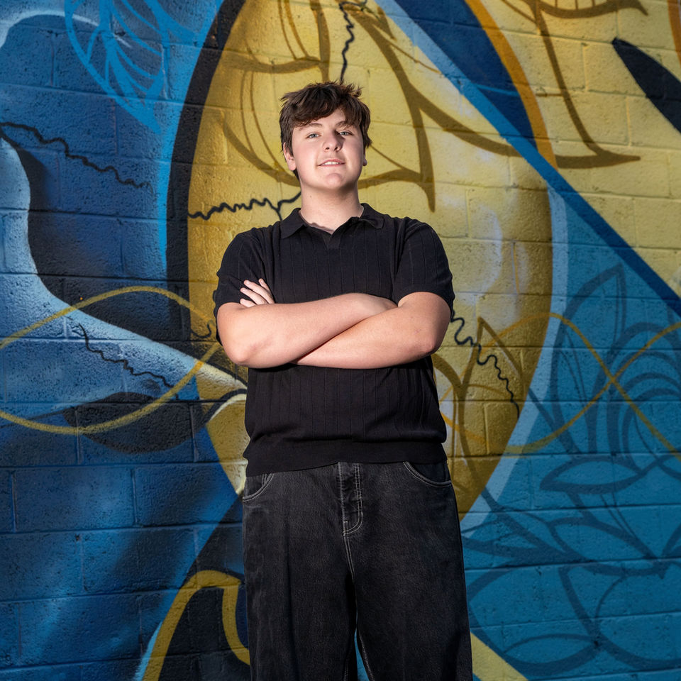 Senior portrait of a guy in Denver, Colorado.