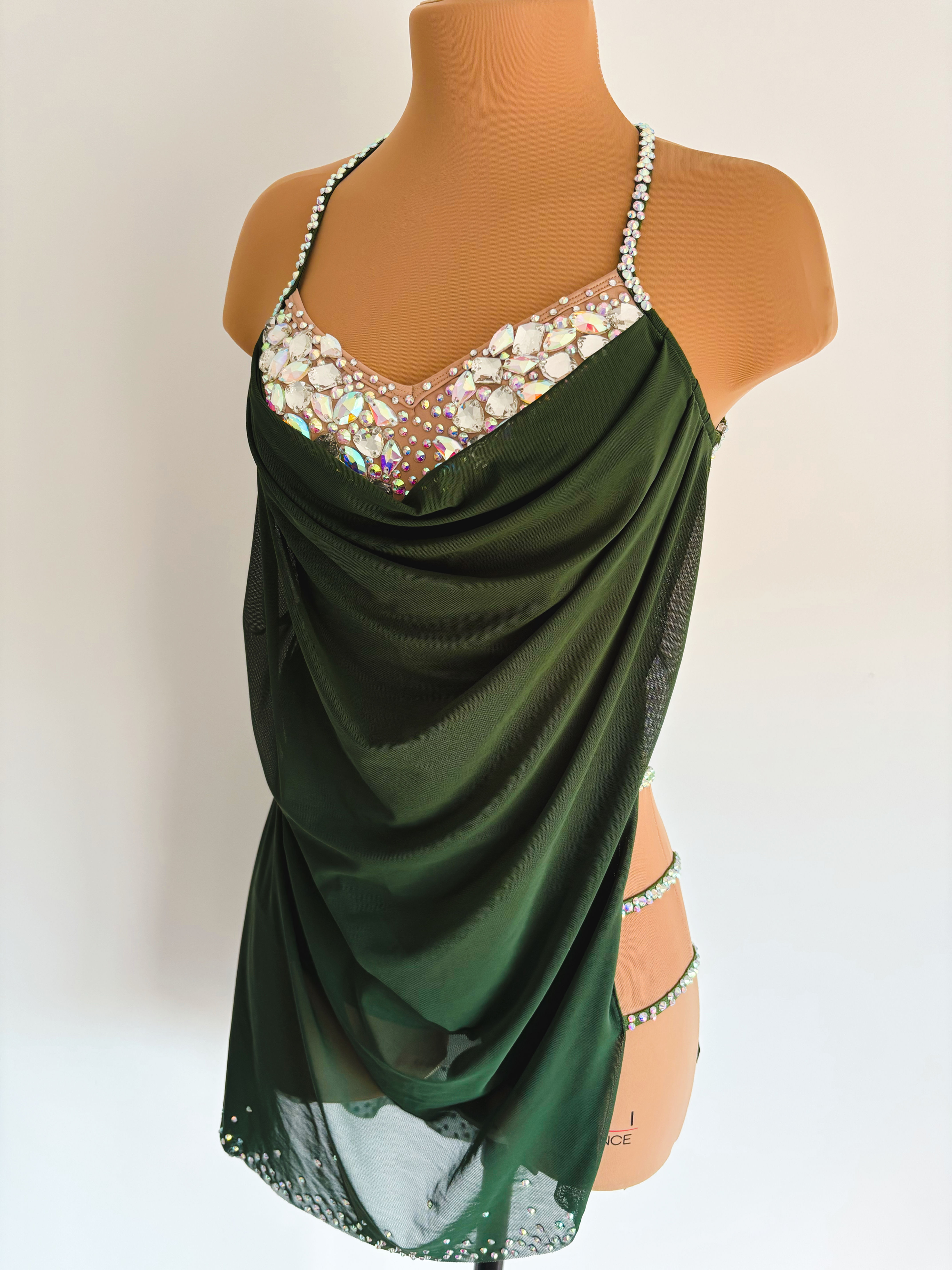 FOREST GREEN DRAPED BEAUTY ADULT SMALL