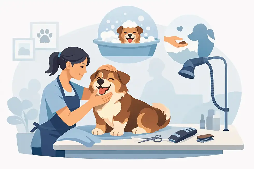 הכנה של כלב לתספורת בלי לחץ ובלי מאבק