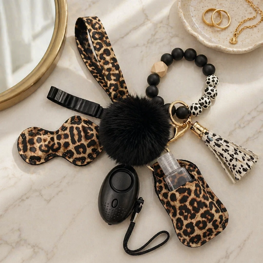 9 piece Leopard Print Self Defense Set