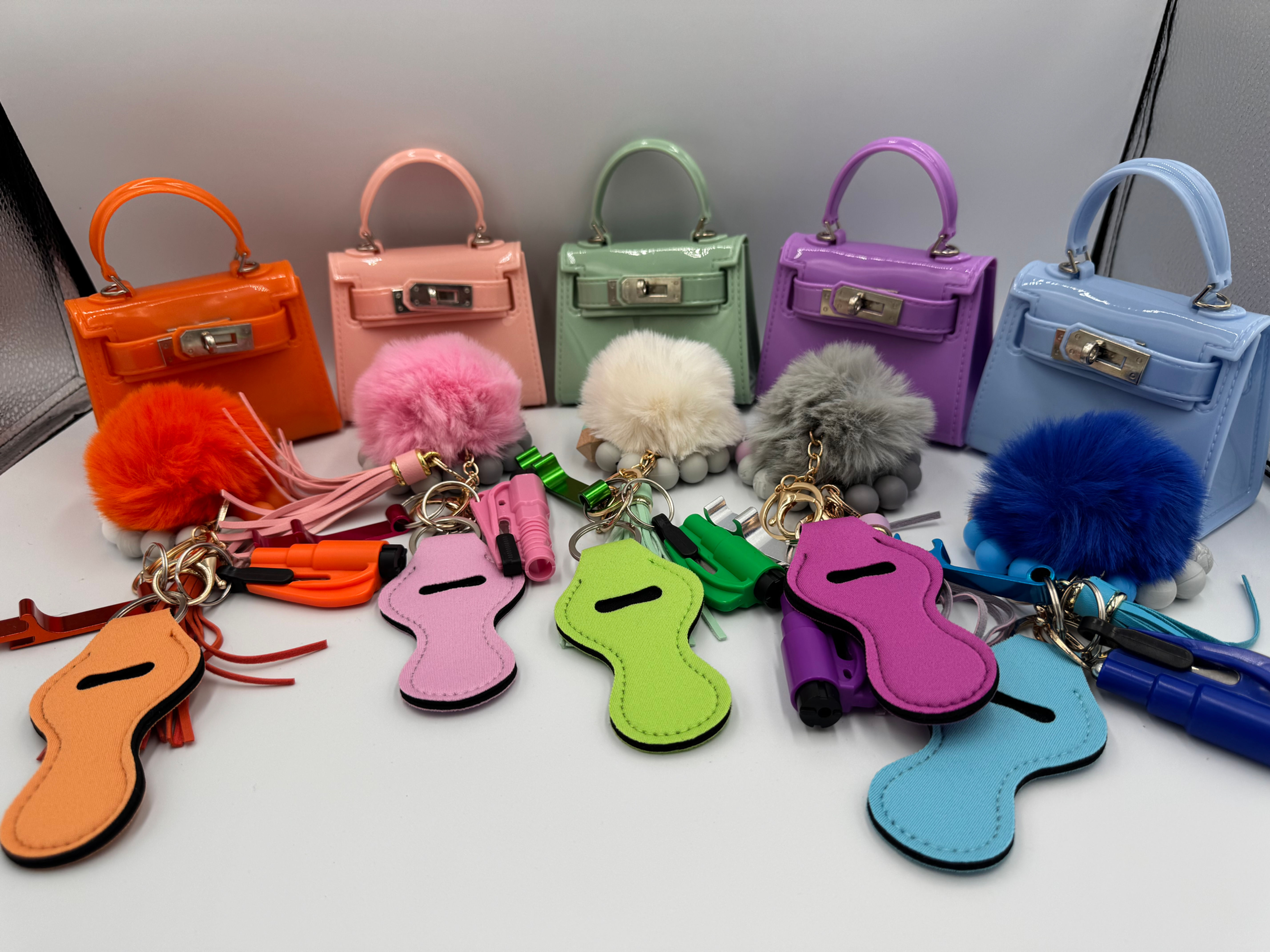 Jelly bag keychain sets