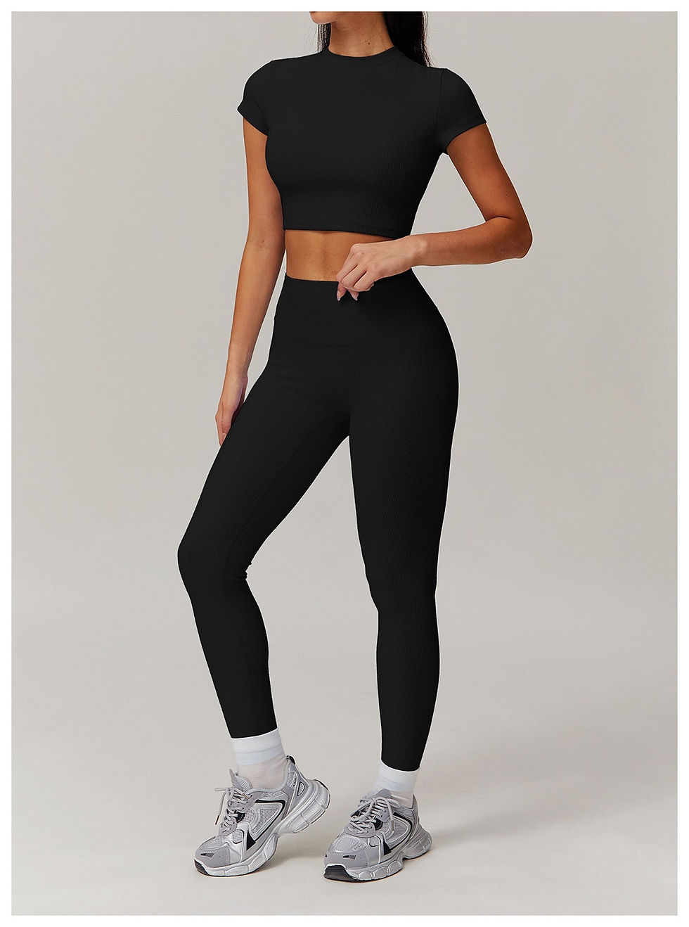Thumbnail: Casey T-Sleeve Top & Leggings Set