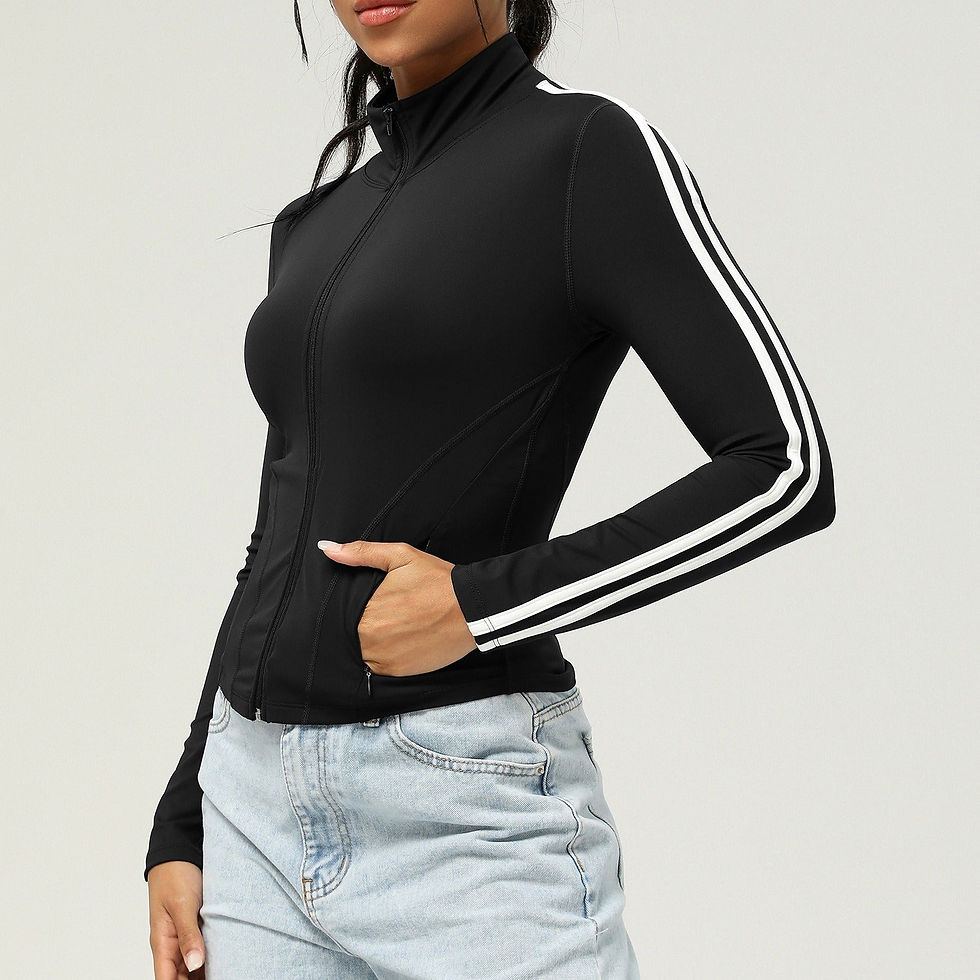 Thumbnail: Tara Stripy Longsleeve Zip Top