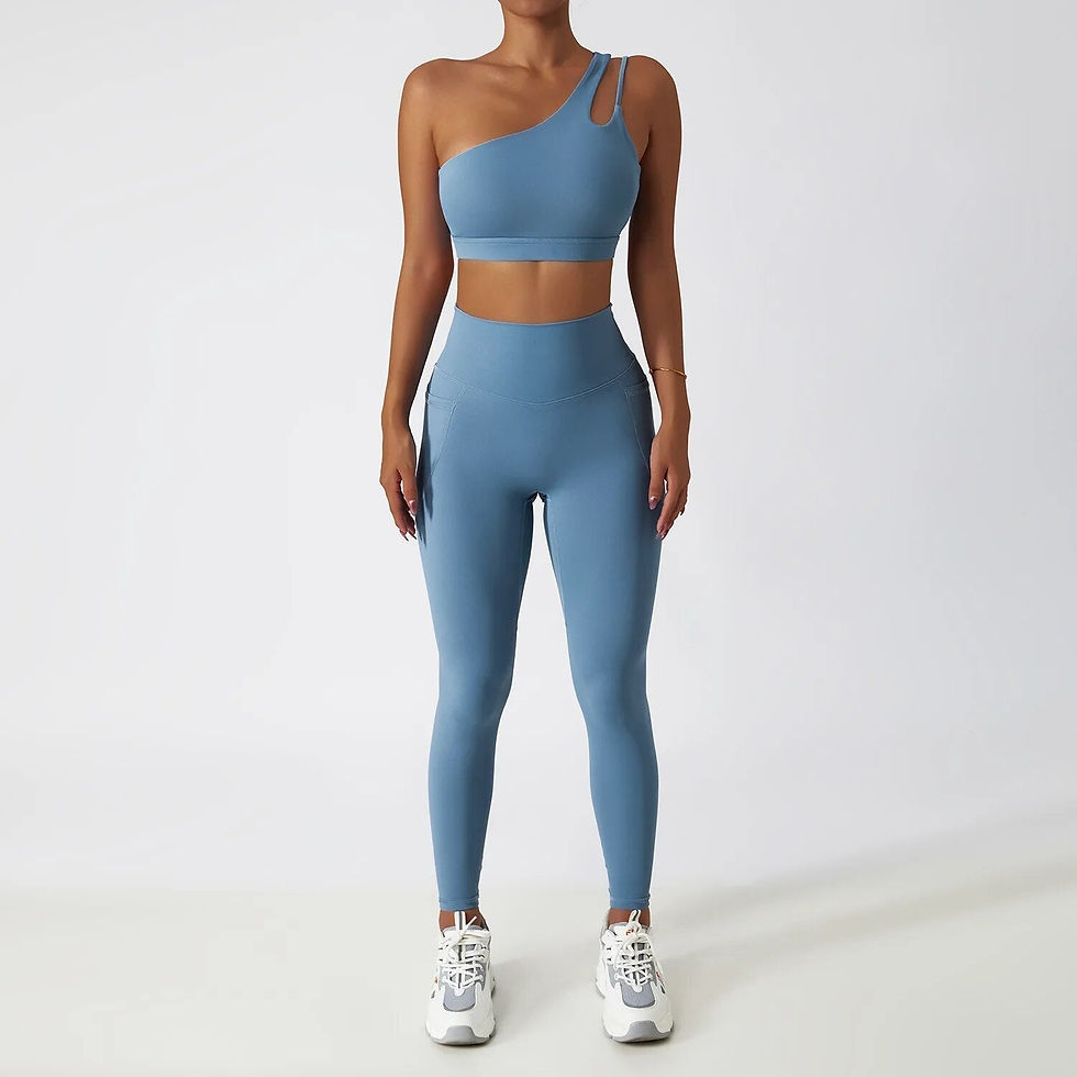 Thumbnail: Lydia Asymmetric Bra Top & Leggings Set