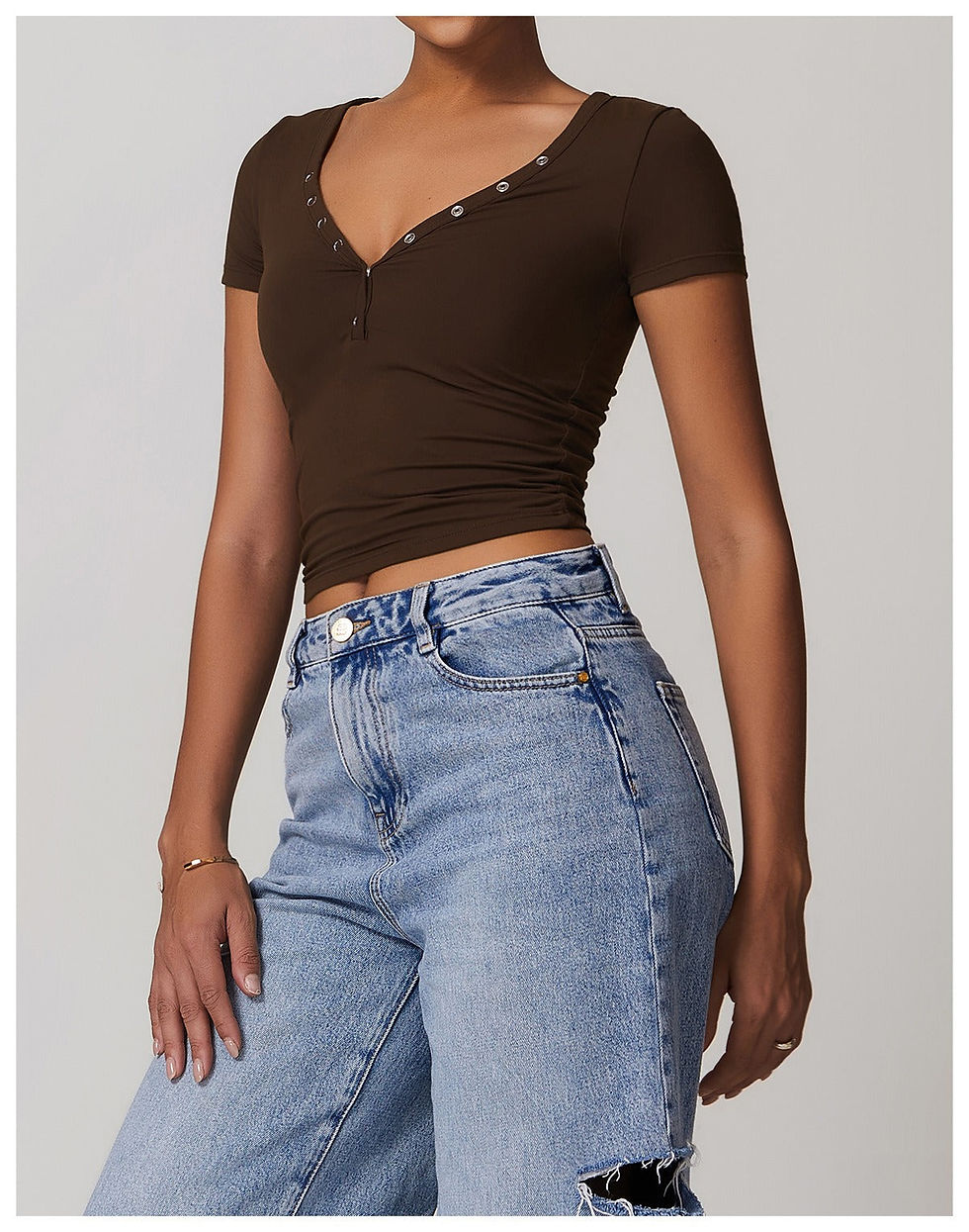 Thumbnail: Mavis V Neck T-Sleeve Top