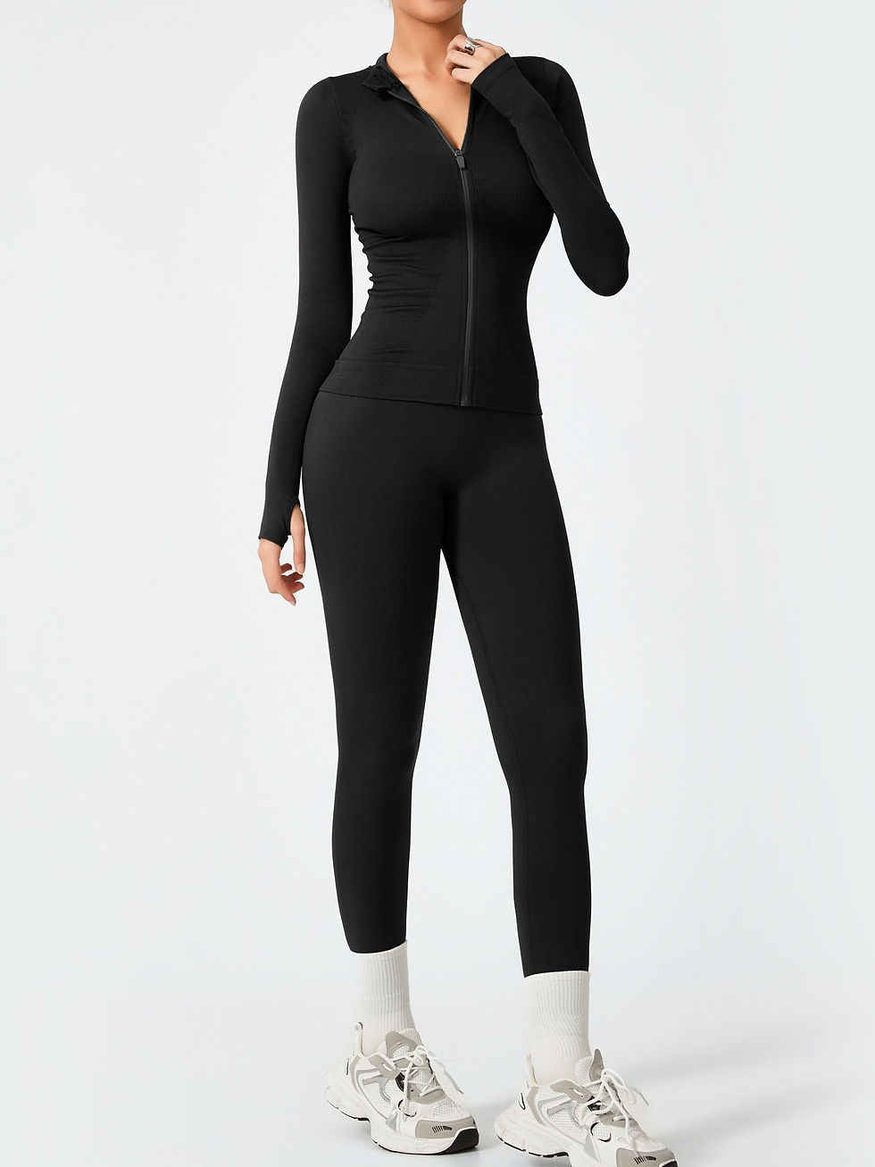 Thumbnail: Eluned Longsleeve Zip Top & Leggings Set
