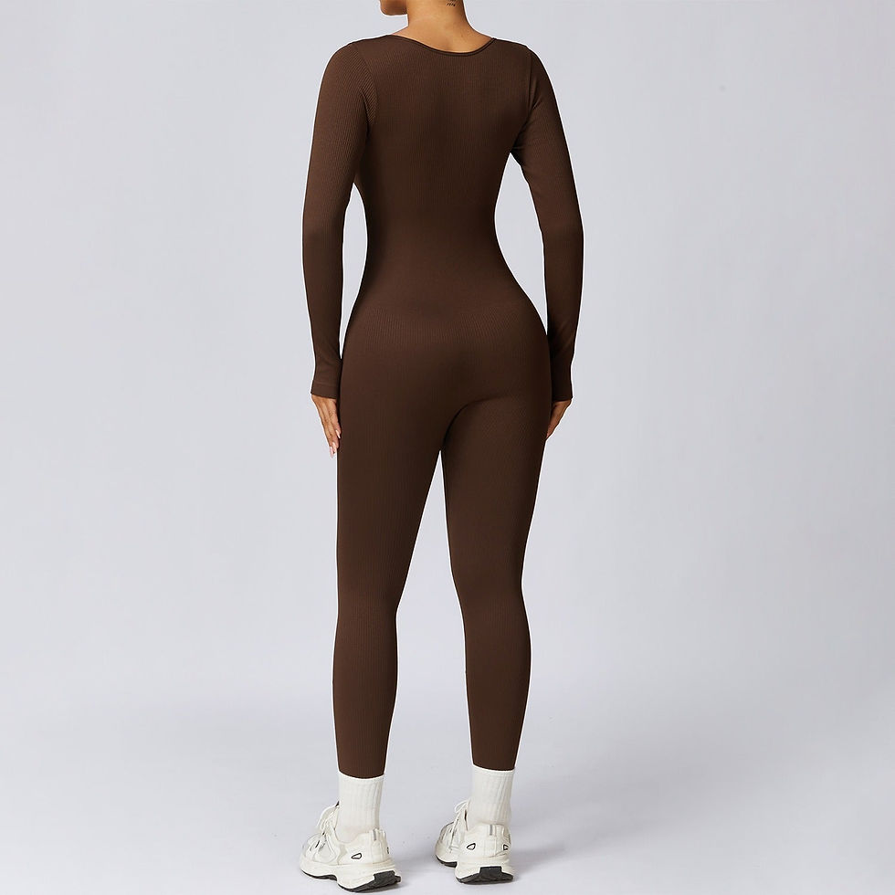 Thumbnail: Buttoned Snatched Scoop Jumpsuit