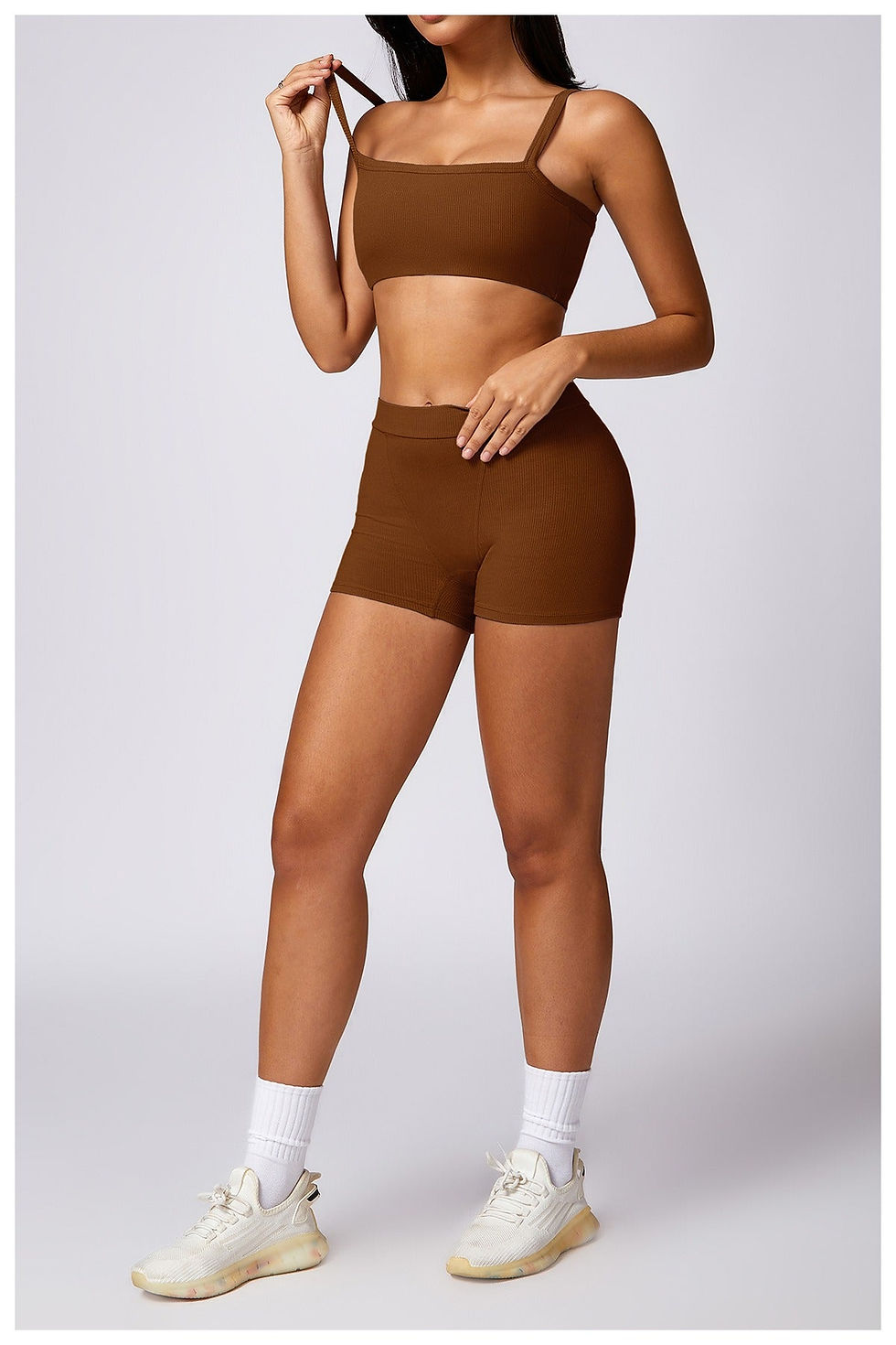 Thumbnail: Rayon Strappy Ribbed Top