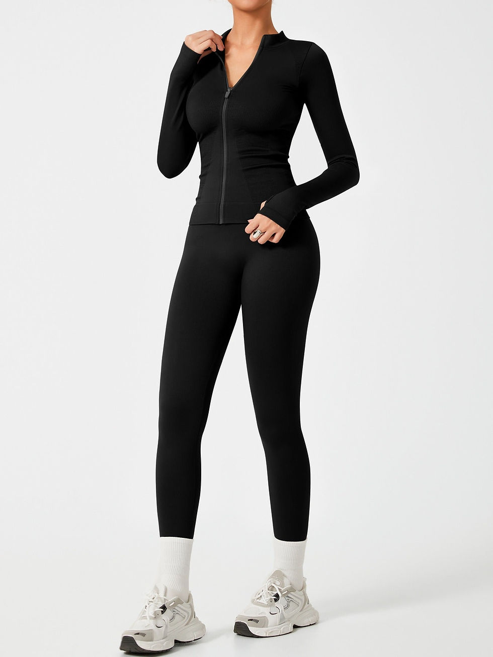 Thumbnail: Eluned Longsleeve Zip Top & Leggings Set