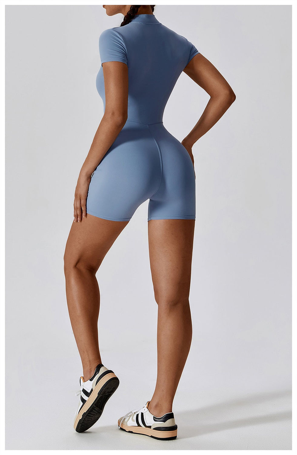 Thumbnail: Super Sculpt Short Sleeve Romper (size down)