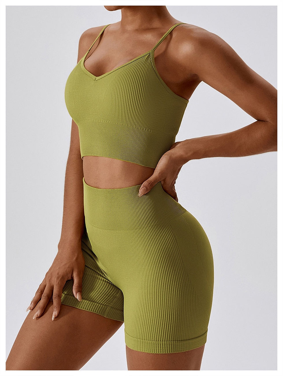 Thumbnail: Mirabelle Ribbed Top & Shorts Set