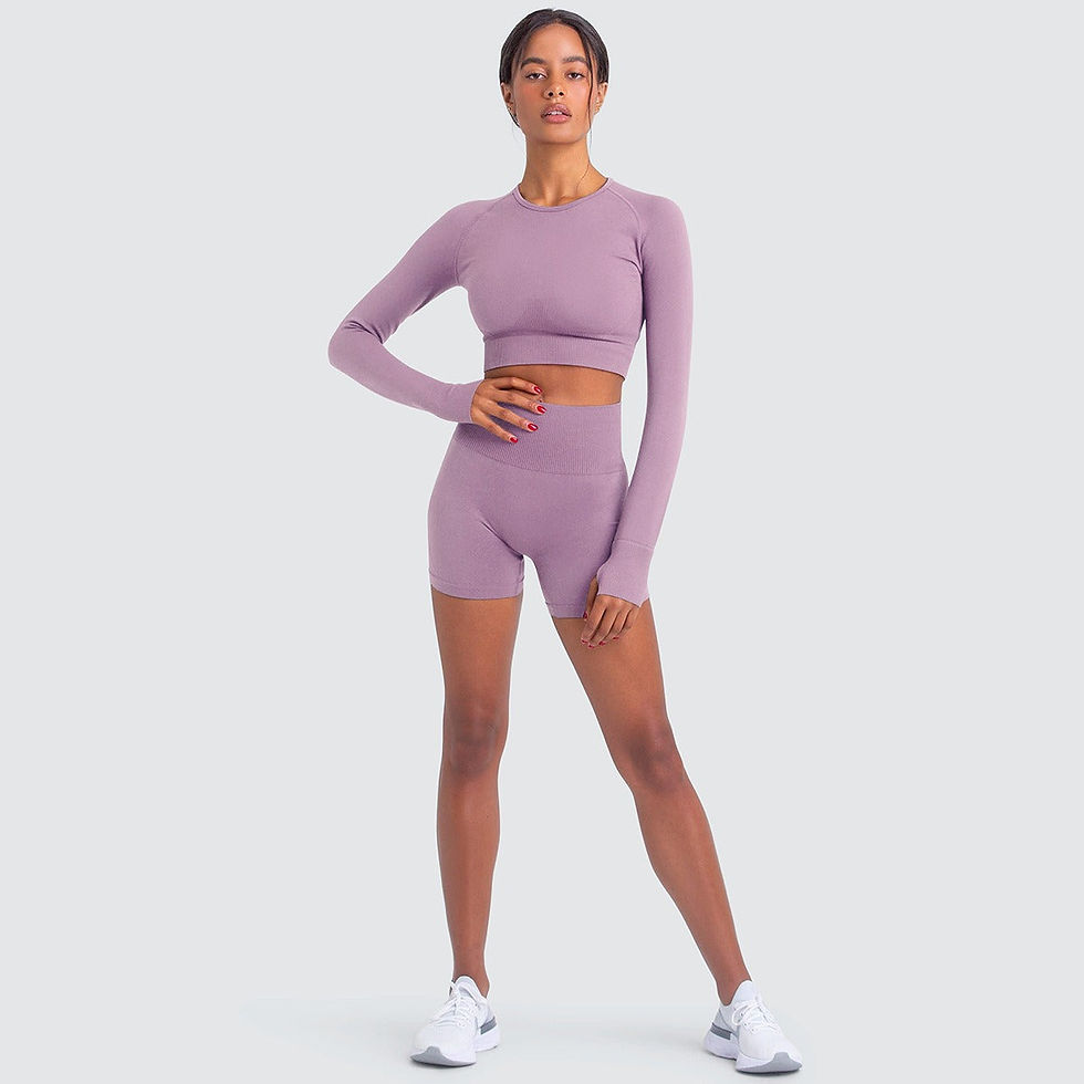 Thumbnail: Erica Seamless Longsleeve Top & Shorts Set