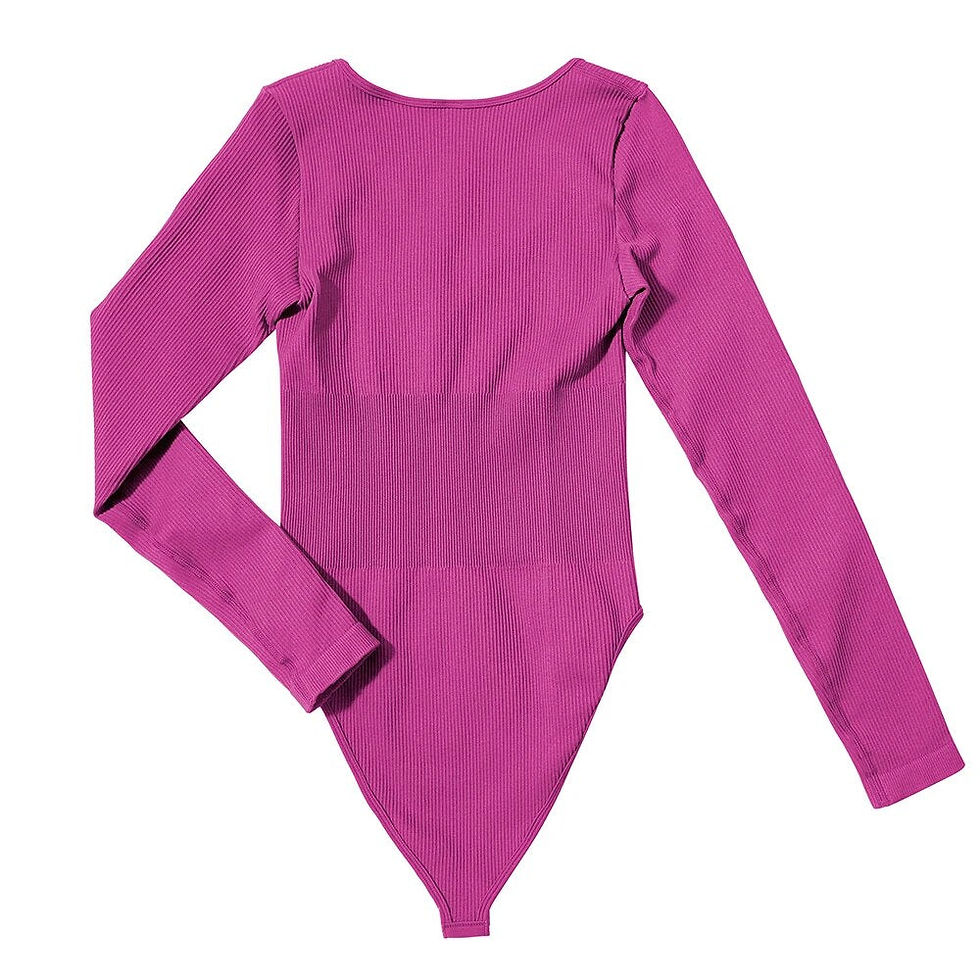 Thumbnail: V Cut Long Sleeve Bodysuit