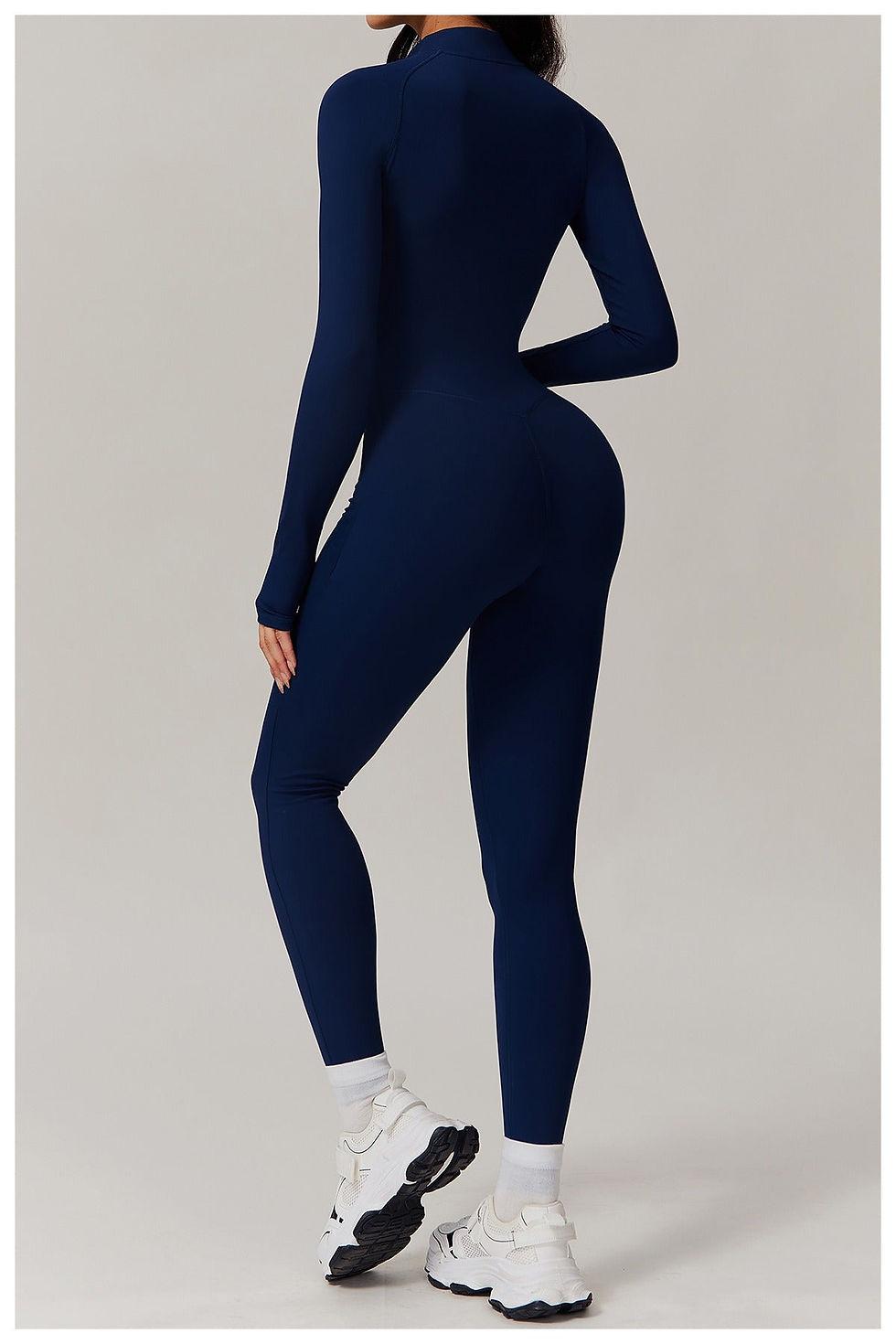 Thumbnail: Fleeced Warm Longsleeve Jumpsuit (Size down)