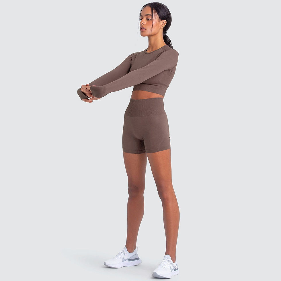 Thumbnail: Erica Seamless Longsleeve Top & Shorts Set