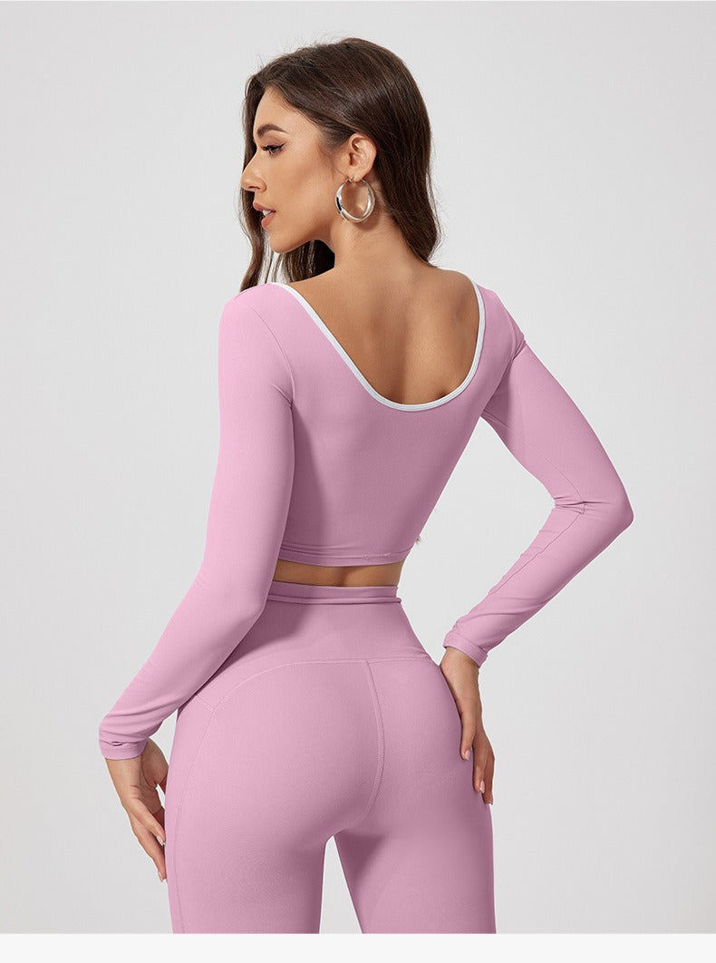 Thumbnail: Leonor Crop Longsleeve Top & Leggings Set