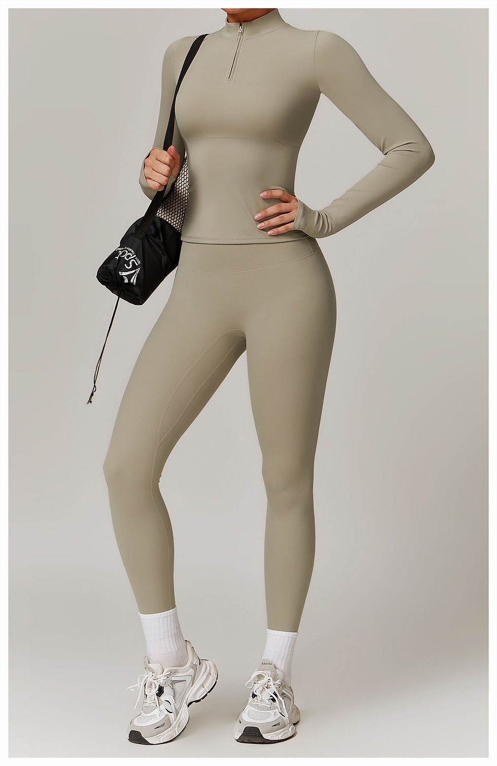 Thumbnail: Rosy Quarter Zip Longsleeve Top