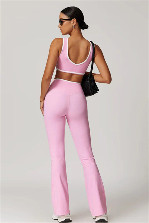 Thumbnail: Stamina Flared Leggings & Sports Bra Set – Feminine High‑Performance Activewear