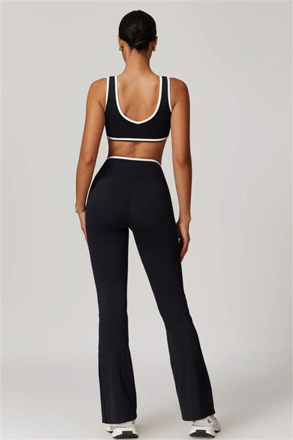 Thumbnail: Stamina Flared Leggings & Sports Bra Set – Feminine High‑Performance Activewear