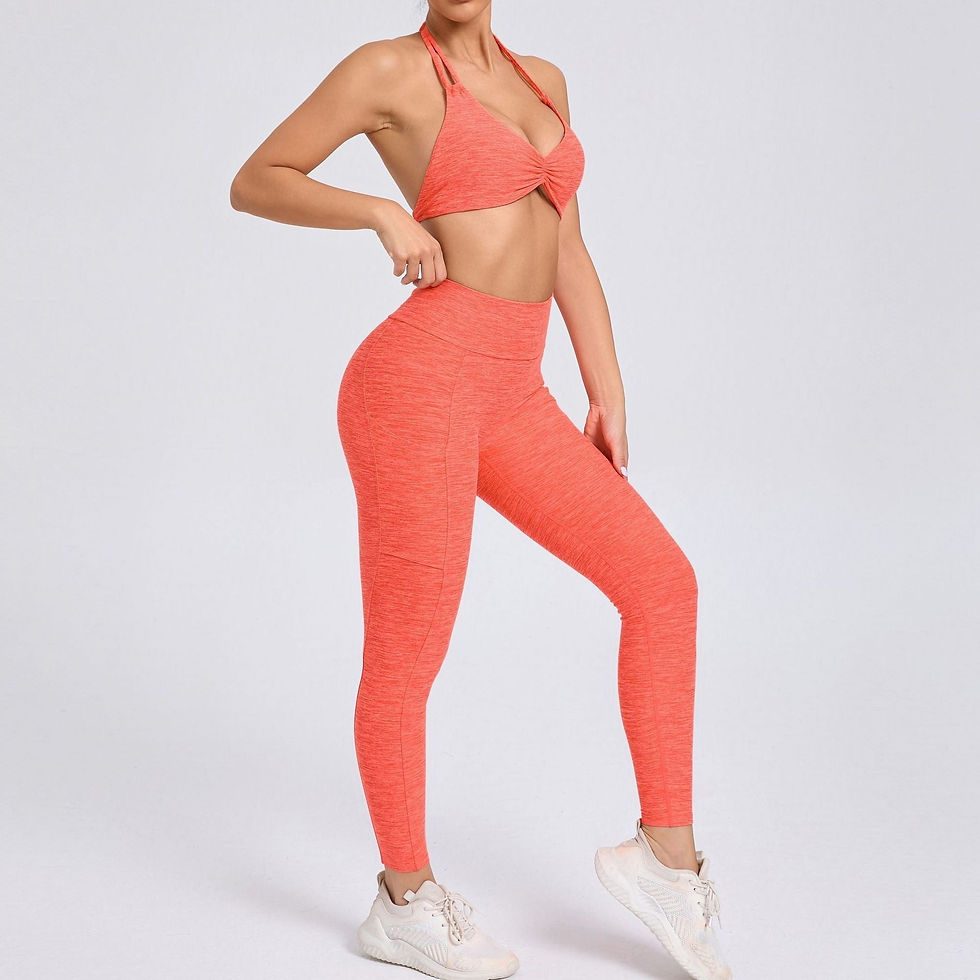 Thumbnail: Ilaria Marl Bra Top & Leggings Set